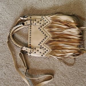 Tan Fringe Purse - image 1